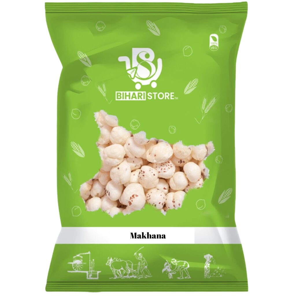 Makhana – 100 GM | Premium Quality | Mithila Foods | Fit for Fasting | Foxnuts, Lotus Puffs